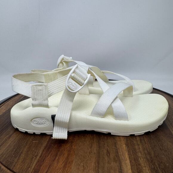 Chaco Z/1 White/Cream Single Strap Outdoor Open Toe Classic Sandals Women's 9 - Picture 1 of 12